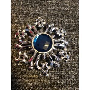 Lenox to bejeweled Blue snowflake ornament, silver plated, new in box 4”